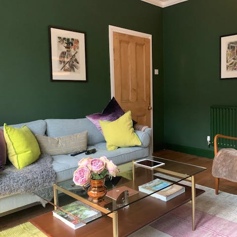 Unwind in the stylish living area after a day of discovering Cardiff