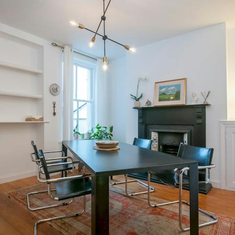 Serve up some homemade British grub at the dining area