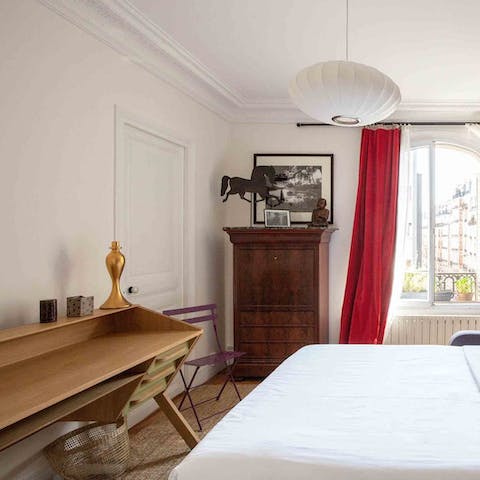 Catch up on work at the second bedroom's desk