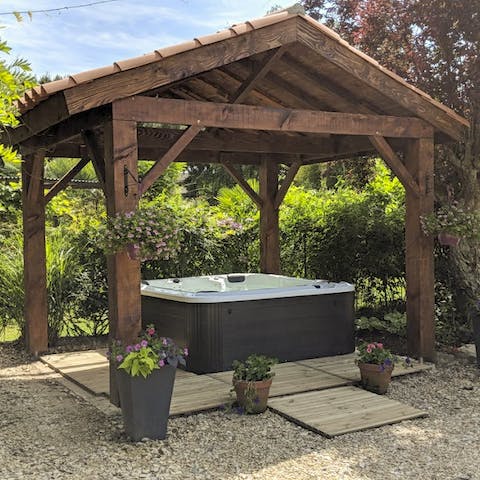 Have a soak in the hot tub