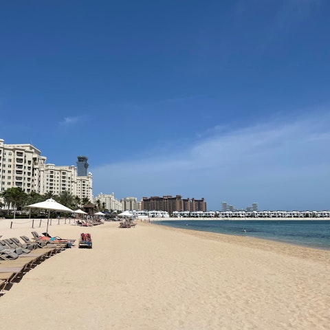 Soak up the endless sunshine on the beach just a few steps away