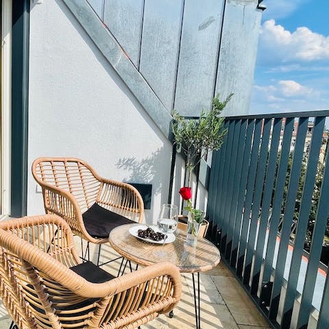 Take your pick from two balconies and enjoy breathtaking rooftop views