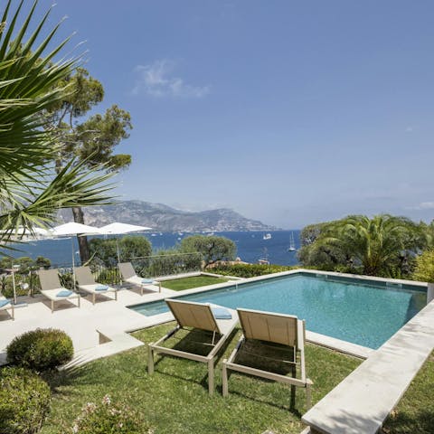 Cool off in the pool after a day exploring Cap Ferrat