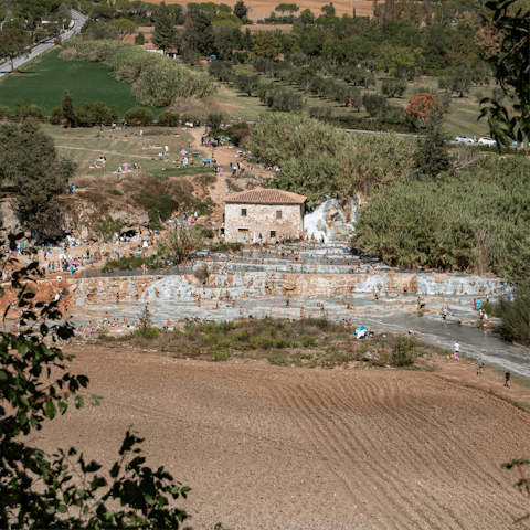 Visit the picturesque spa town of Saturnia