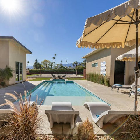 Lounge by the pool in the California sun