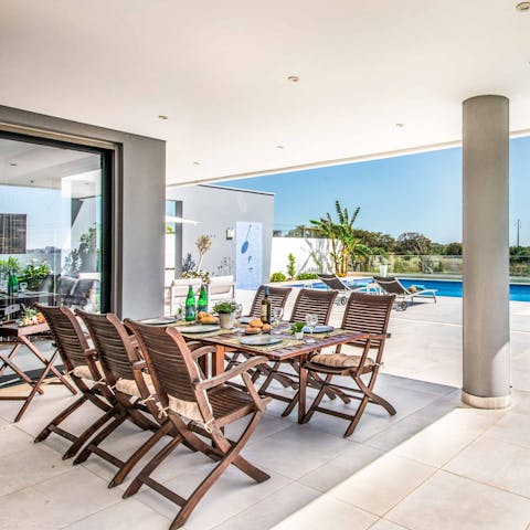 Serve up some Portuguese delights at the alfresco dining area