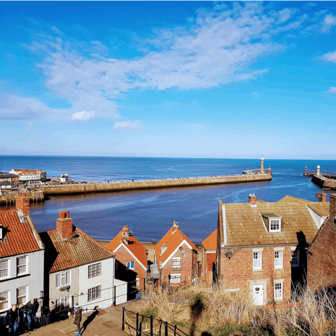 Venture down to Whitby's beaches after a wander through the medieval streets