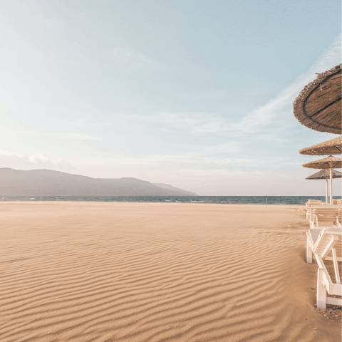 Spend days at the beach – a short eight-minute drive away