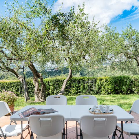 Take tea time in the majestic gardens