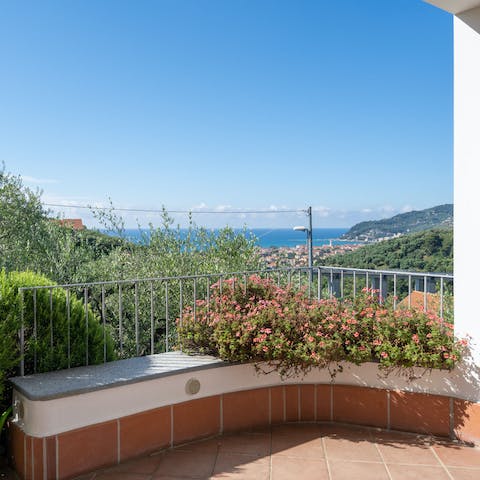 Look out on views of the sea and the village beyond