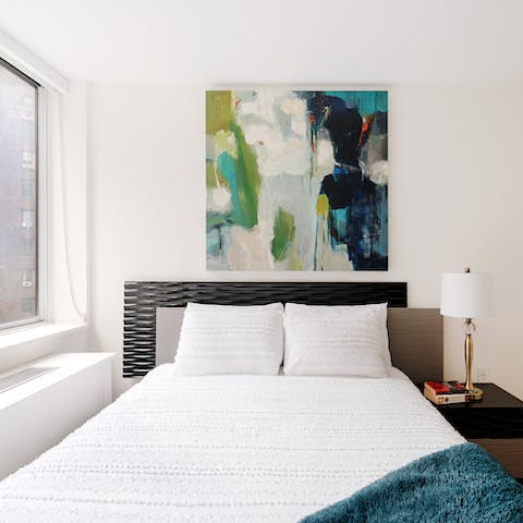 Snuggle up in the comfortable beds after some sightseeing