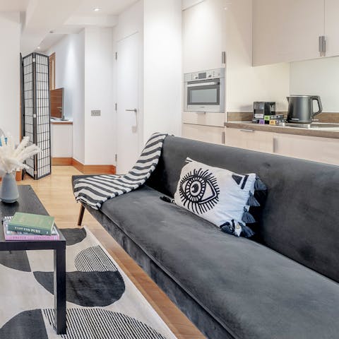 Settle down on the sofa for a movie marathon after a day exploring the capital