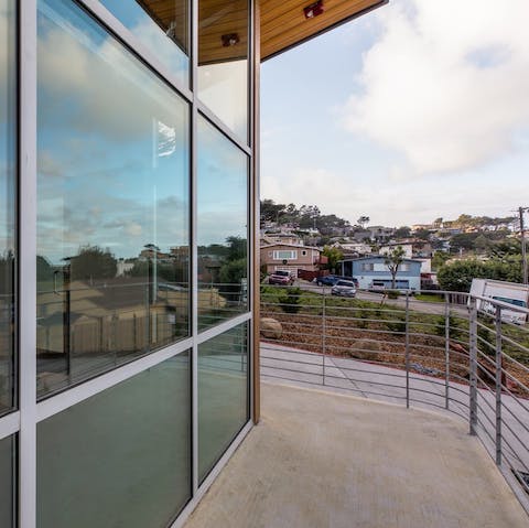 Sip a glass of California wine on your private balcony at sunset