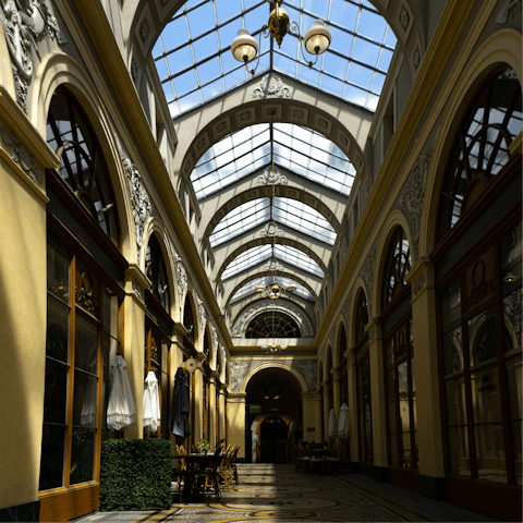 Do some shopping or grab a coffee in the nearby Galerie Vivienne
