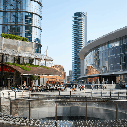 Stay a short walk from the Gae Aulenti shopping quarter