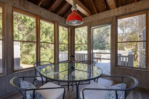 Gather on the screened porch for al fresco meals