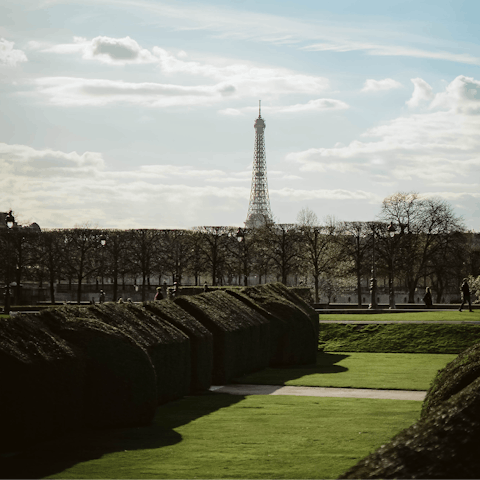 Explore Paris, including the nearby Jardin des Tuileries