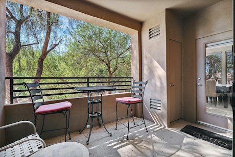 Drink your morning coffee on the patio