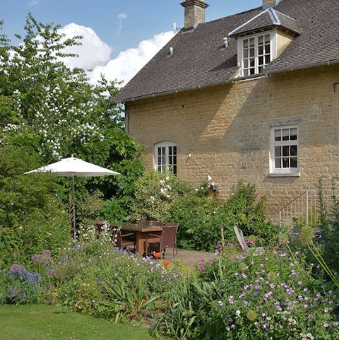 Fire up the barbecue on the private patio