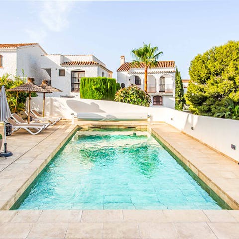 Spend leisurely mornings gliding across the private pool