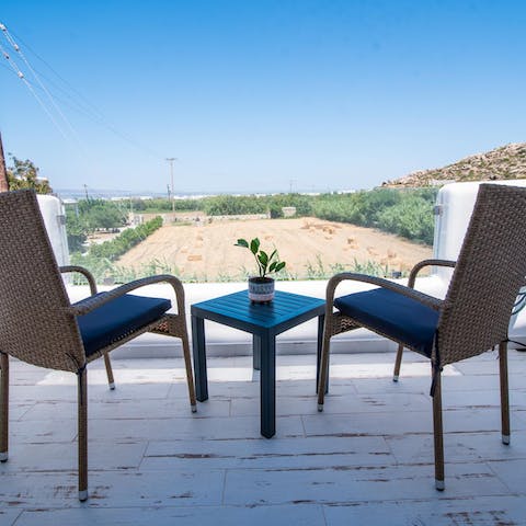 Admire the natural surroundings from the balcony