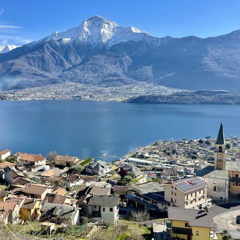 Charter a boat down at Domaso Harbour to explore