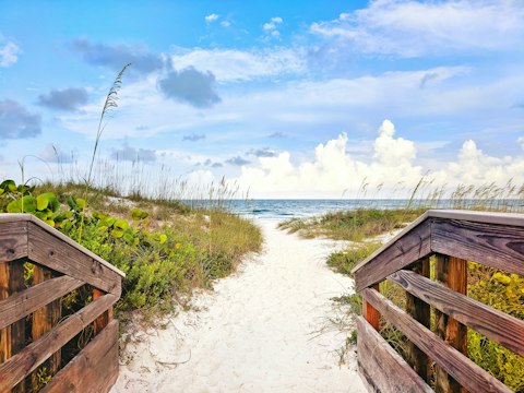 Soak up the sunshine on Inlet Beach, a short stroll from the home