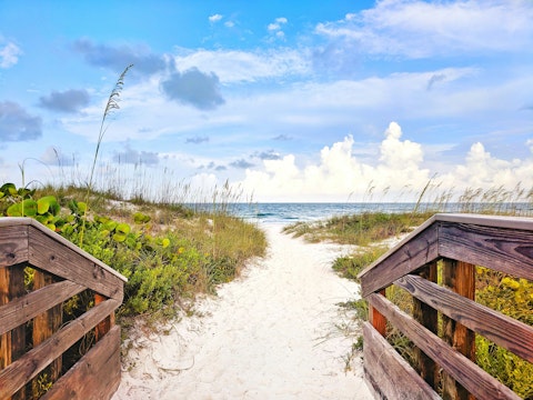 Soak up the sunshine on Inlet Beach, a short stroll from the home