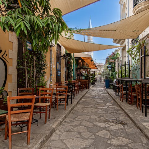 Sample delicious local food from the nearby restaurants and tavernas