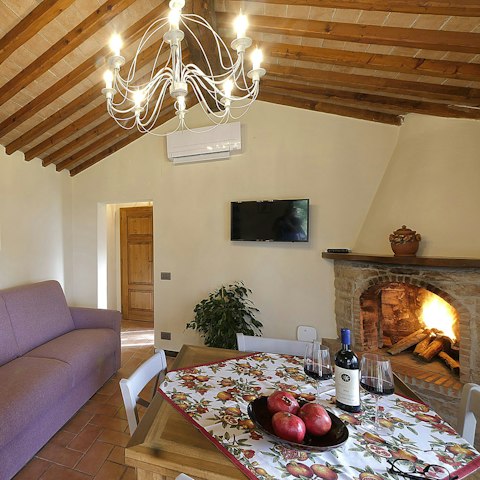 Gather around the open fire when the Tuscan evenings turn cooler