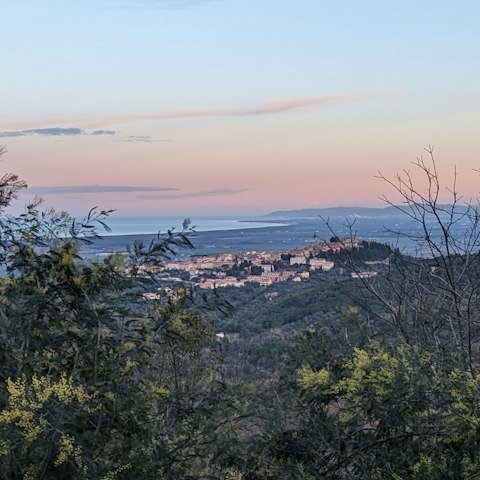 Take in the stunning views over the sea from the communal grounds