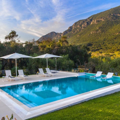 Plunge into your private pool each morning and wonder at the views