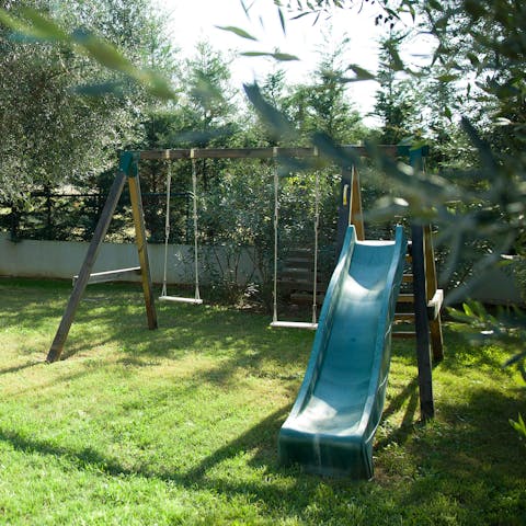 Push your little ones on the swings