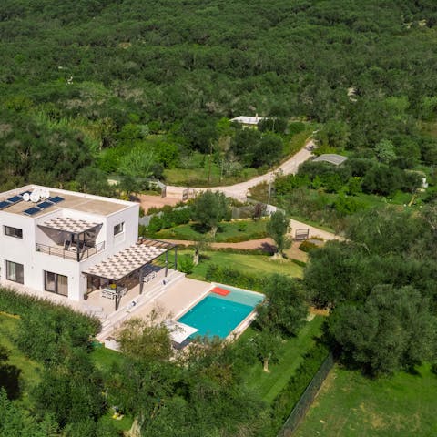 Enjoy the lush greenery and natural landscaping around your home