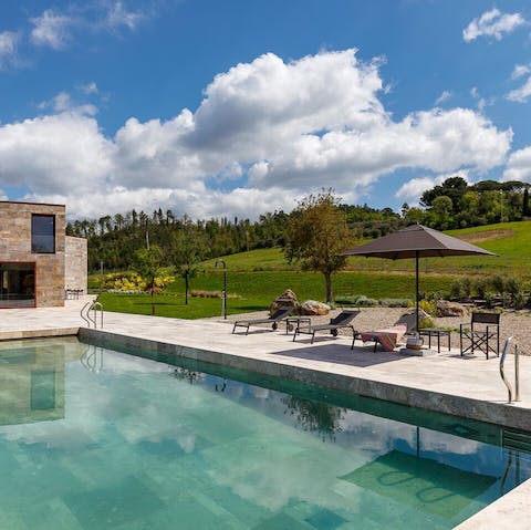 Spend slow days lounging by the pool and admiring the views