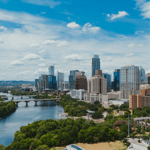 Take a ten minute drive into Downtown Austin