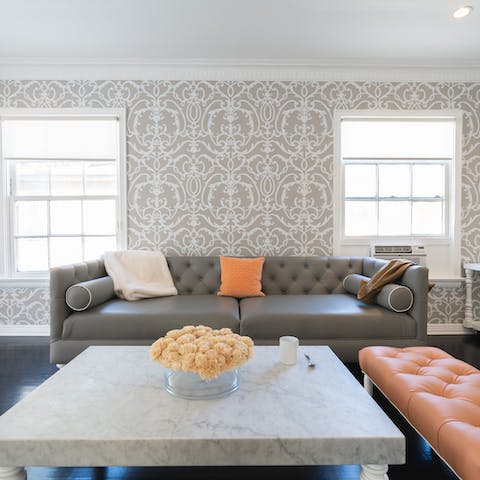 The patterned wallpaper