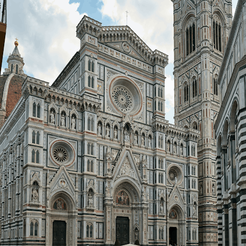 Visit Duomo di Firenze – a ten-minute walk away