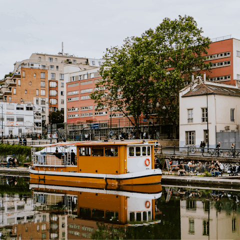 Have a stroll around the Canal Saint-Martin – it’s within walking distance