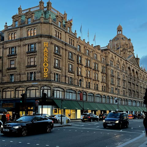 Shop luxury brands at world-famous Harrods