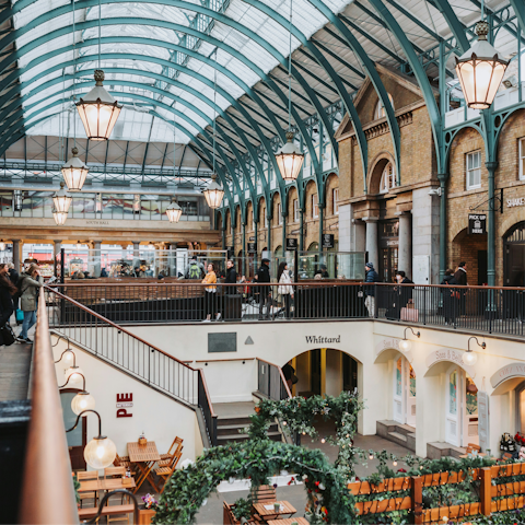 Grab a bite to eat in Covent Garden, a ten-minute walk away