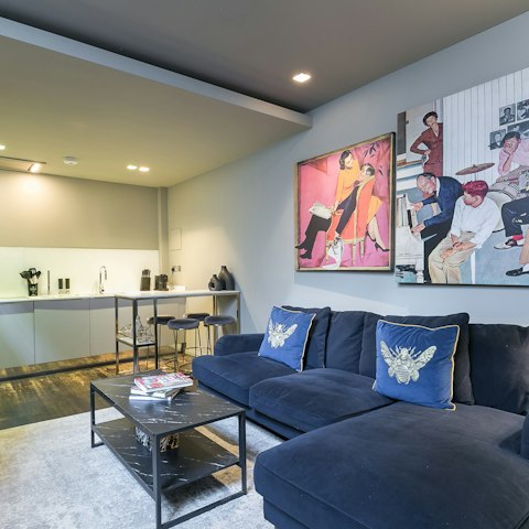 Take a load off in the open-plan living area