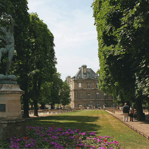 Rustle up a picnic and head for Jardin du Luxembourg –just a three-minute stroll away