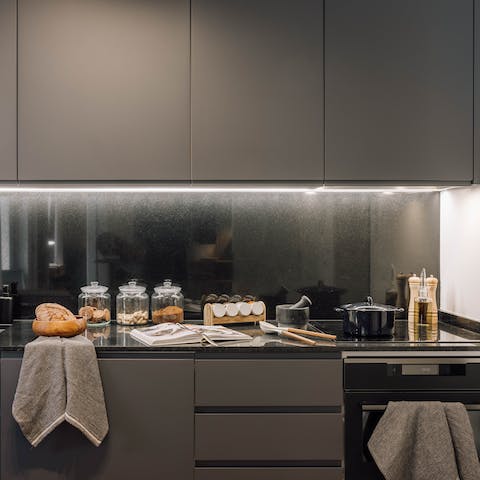 Whip up a tapas spread in the modern kitchen