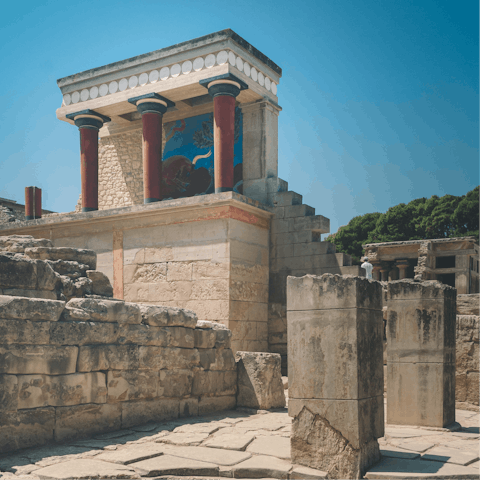 Visit the ruins of the Palace of Knossos – 12 miles away