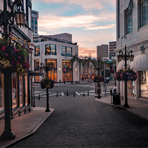 Walk just five minutes to the glitzy streets of Beverly Hills