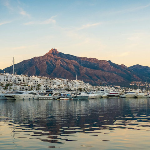 Enjoy seafront strolls in Marbella – just a short drive away