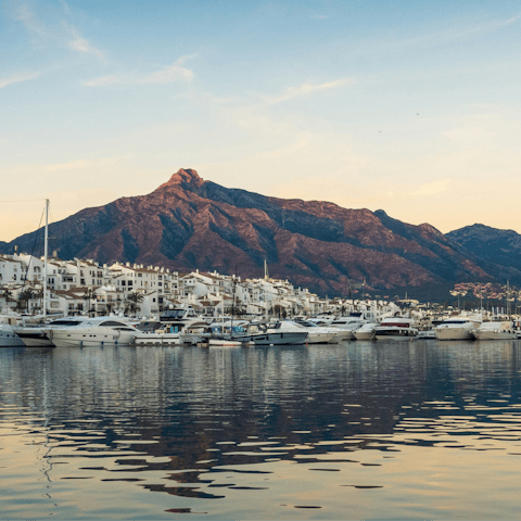 Enjoy seafront strolls in Marbella – just a short drive away