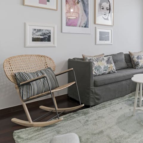 Relax with a book on the rocking chair