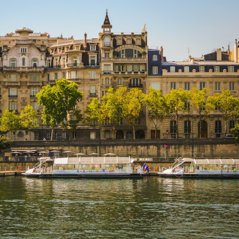 Hop aboard a boat tour of the Seine – the river is minutes away